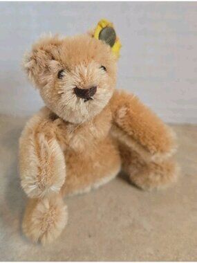 VINTAGE Miniature Steiff?? Mohair Teddy Baby Bear Golden Mohair 3”